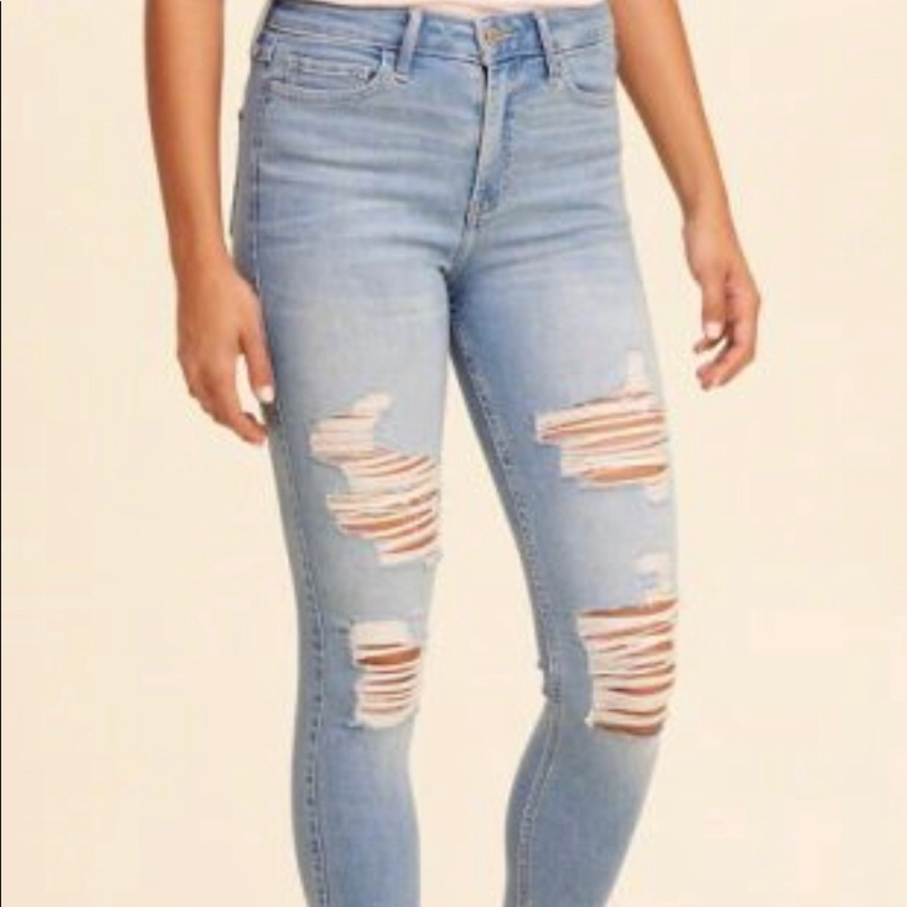 ripped hollister jeans